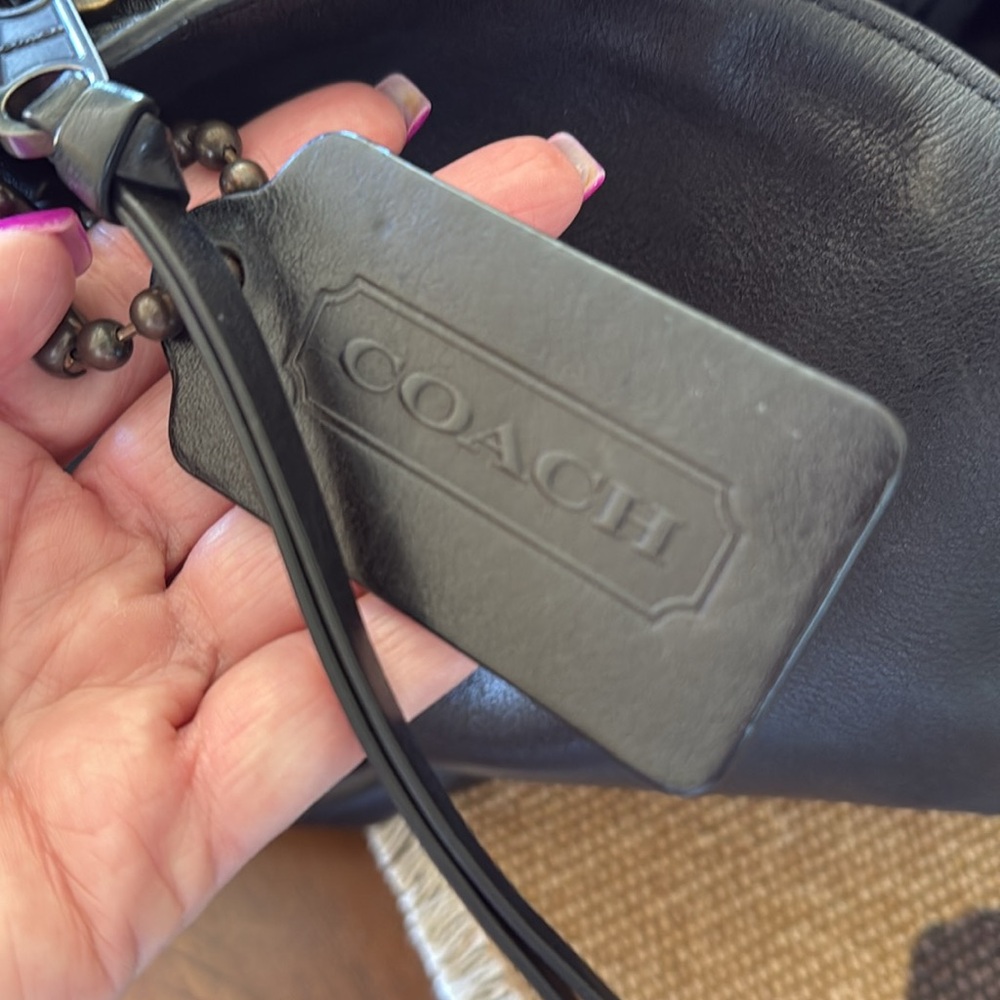 Vintage Coach Black Leather Bag - Picture 11 of 12